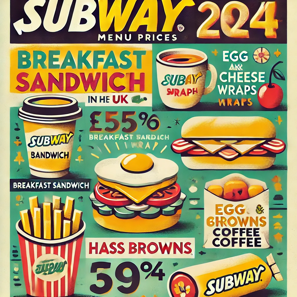 Subway Breakfast Menu with prices UK