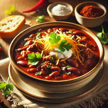 This is an image of " Beef Chili With Beans Soup " in the Subway UK.