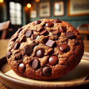 This is an image of " Double Chocolate Chip Cookie " in the UK.