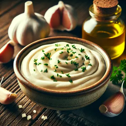 This is an image of " Garlic Aioli Sauce" in the UK.