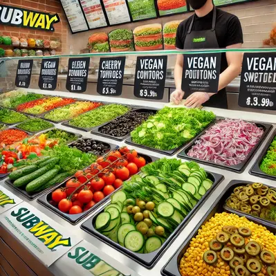 Subway vegan salad options in the UK.