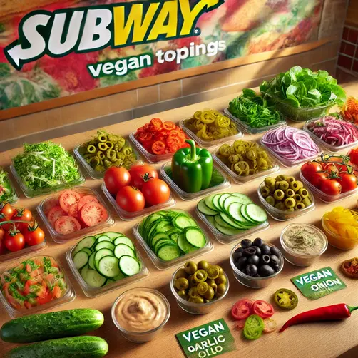 Subway Vegan topping Options in the UK.