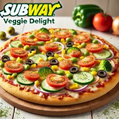 Subway Veggie Delight Pizza in the UK.